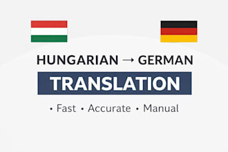 translate hungarian to german manually and professionally