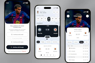 build live score website and sport mobile app with admin panel and ai prediction