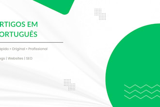 write SEO friendly articles in portuguese