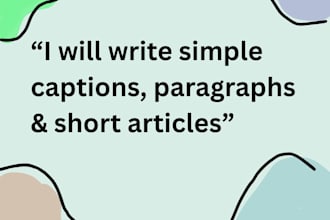 write captions paragraphs and youtube contents