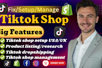 setup tiktok shop and integrate shopify for USA UK