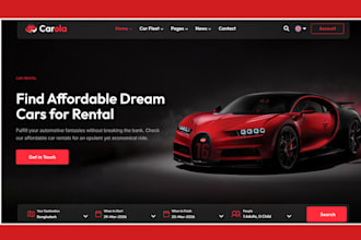 build car rental wordpress website with online booking system