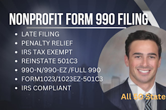 prepare e file your nonprofit form 990 and keep your 501c3 irs compliance