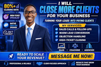 do it sales closer saas sales representatives sdr 8 figure high ticket sales