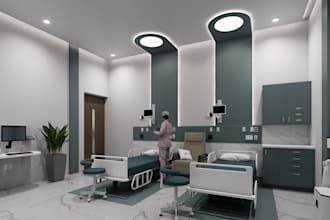 renovate 3d specialist hospital design, clinic, medical room, pharmacy store
