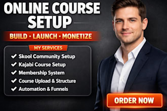 setup skool community kajabi online course setup membership and automate system