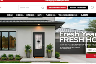 build a professional building materials ecommerce website construction website