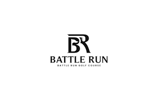 design battle run golf course logo