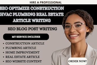 write SEO article for plumbing hvac DIY construction home repair or blog post