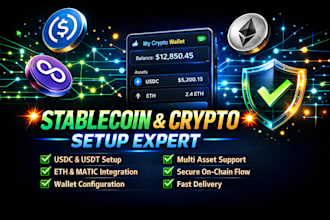 set up stablecoin and crypto wallet systems for usdc eth and matic