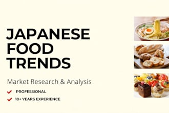 research japanese food trends and analyze products