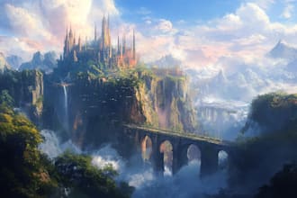 design stunning fantasy landscape