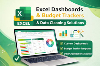 create excel budget trackers and dashboards