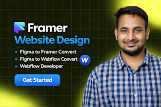 design framer website, figma to framer and figma to webflow as webflow developer