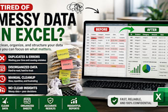 clean, organize, and structure your business data in excel