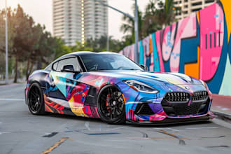 design a custom vehicle wrap, cars, pickups, etc