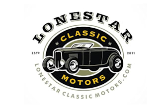 make powerful traditional logo for lonestar classic motors