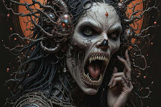 do horror illustration dark art illustration metal artwork