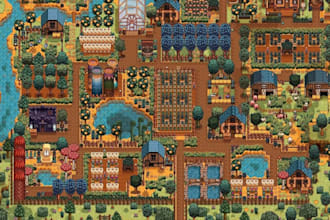 create pixel art tileset, rpg game map, sprite sheet, tile map for indie games