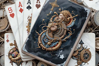 design fully completed playing cards deck from your idea