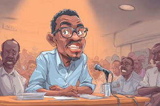 design humorous political cartoons caricatures