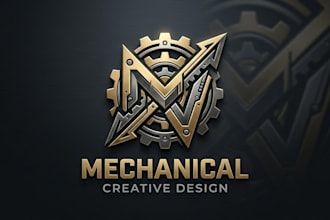 design a strong and professional mechanical logo