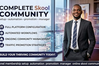 funnel membership setup automation promotion manager online skool community