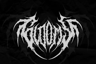 design aggressive metal logo for bands and clothing