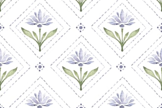 create hand drawn watercolor seamless pattern