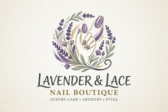 design an elegant and stylish nail salon logo