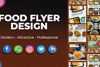 design food flyer for social media and print