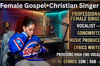 be your female gospel singer lead vocalist pop christian worship music producer