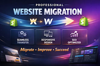 migrate woocommerce to shopify, wix to shopify or webflow, shopify migration