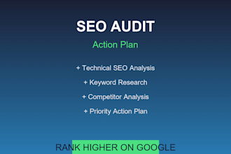 write a complete SEO audit and action plan for your website
