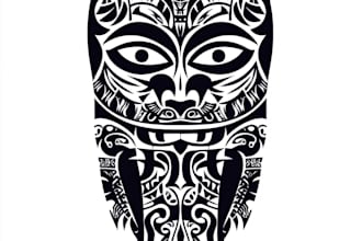 make custom and detailed tribal tattoo design