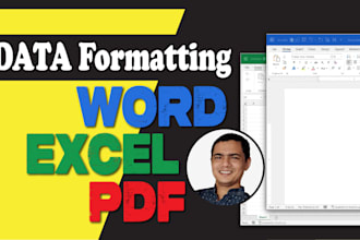 do PDF, ms word, and excel data formatting
