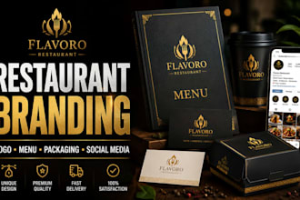 create premium restaurant branding and logo identity