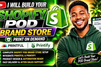 design professional shopify pod printify and printful