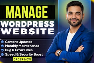 be your expert wordpress manager or wordpress website on page seo services