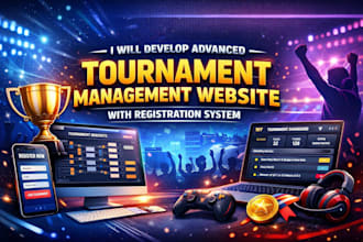 develop advanced tournament management website with registration system