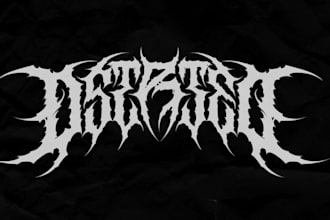 design gothic metal logo with unique style