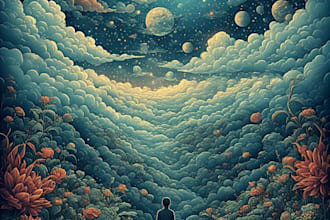 create surrealism illustration design