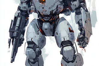3d model the robot and mecha
