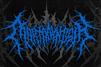 design metal band logo that scream intensity