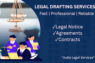 draft a professional legal notice for your case in india