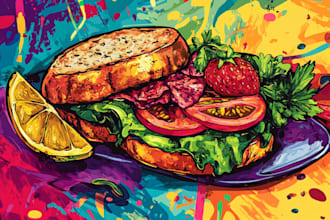 do a food pop art