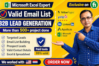 do b2b lead generation, linkedin leads, email list building for potential sales