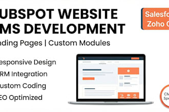 develop hubspot website cms landing pages custom modules salesforce zoho crm
