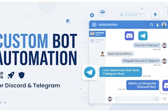 build custom discord and telegram bots with automation