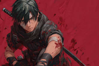 draw custom anime art, character, or fan art character